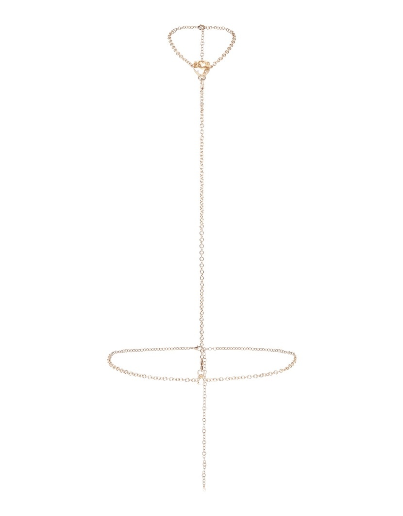 CorazonЦепочка на тело цвета розового золота с кристаллами Corazon