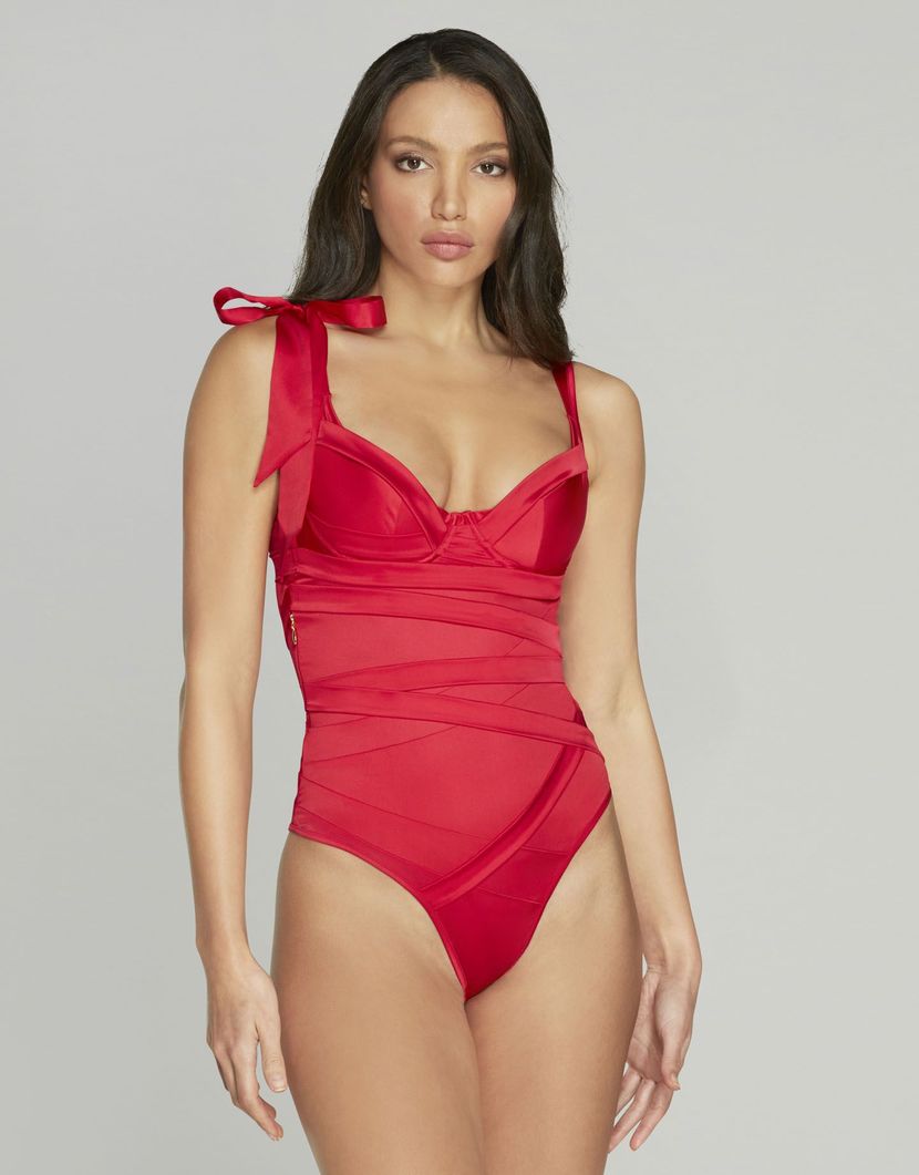 SugarКрасное шелковое боди Sugar