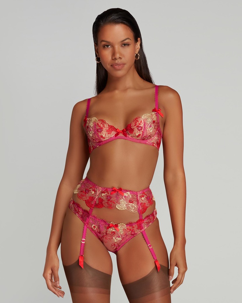 ZuriПрозрачный пояс для чулок цвета фуксия Zuri