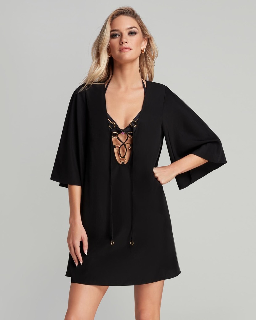 NahliЧерная пляжная накидка Nahli