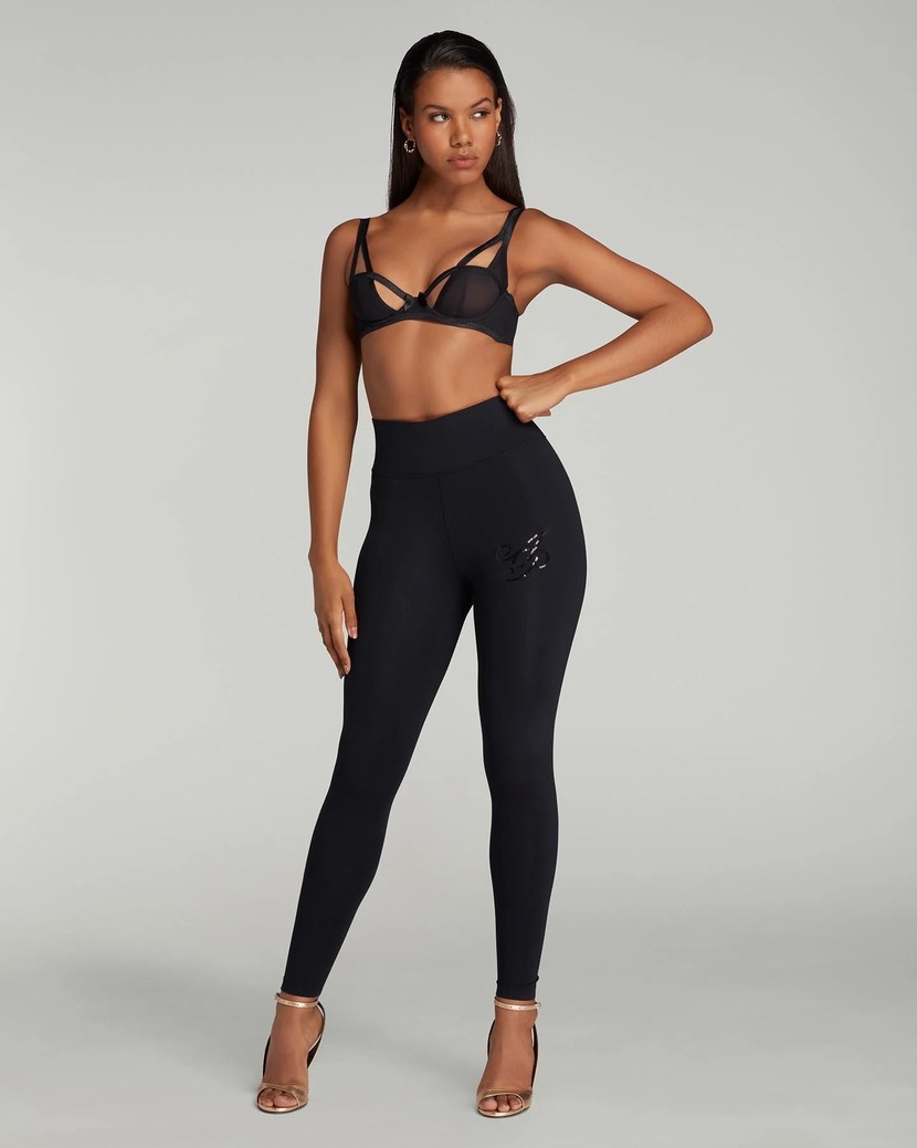 RayleyЧерные леггинсы с пайетками Rayley