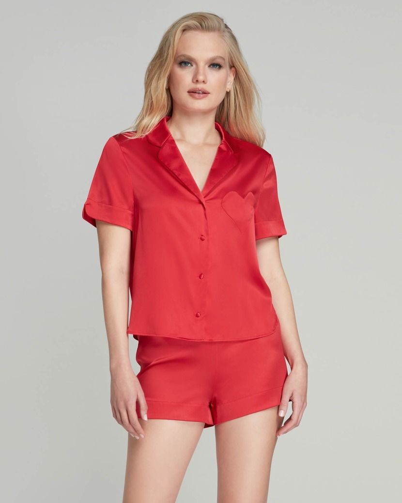 JoieКрасная рубашка пижамы Joie