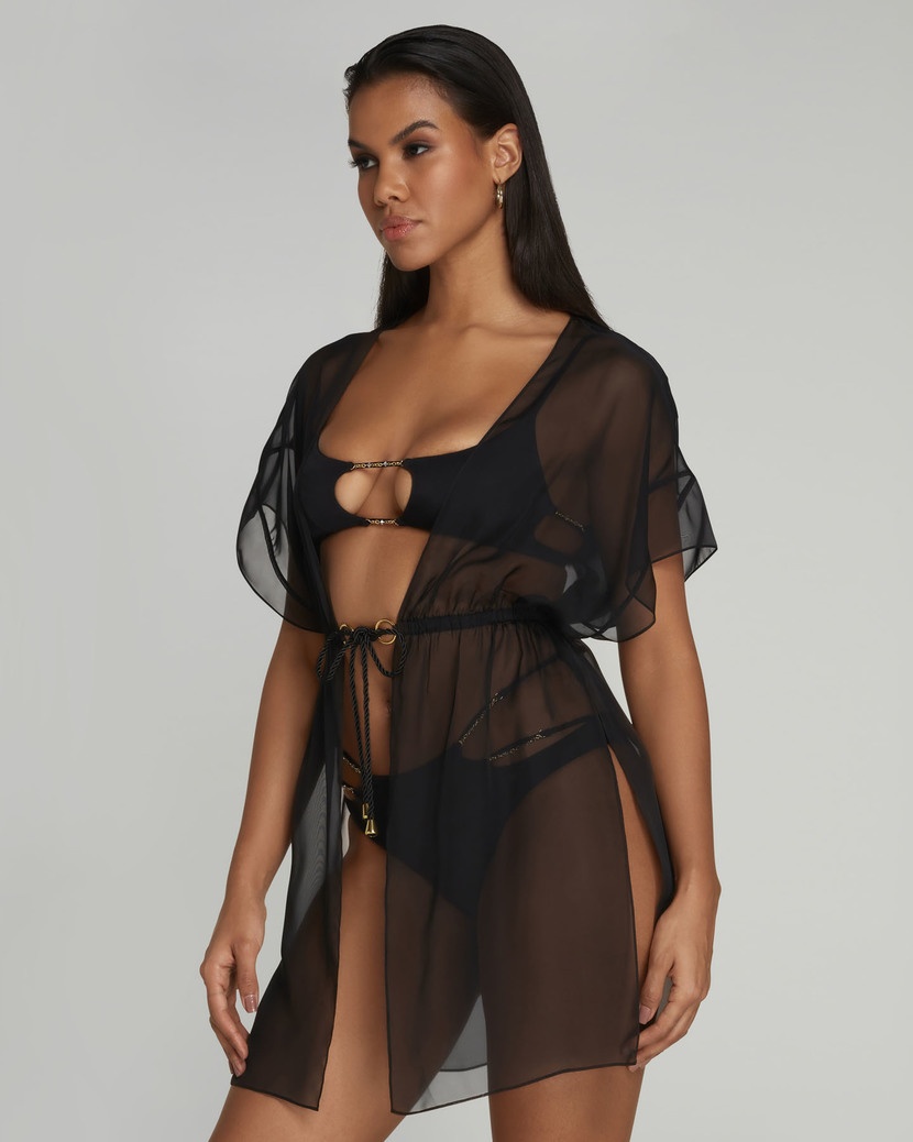 EvelynЧерная пляжная накидка Evelyn