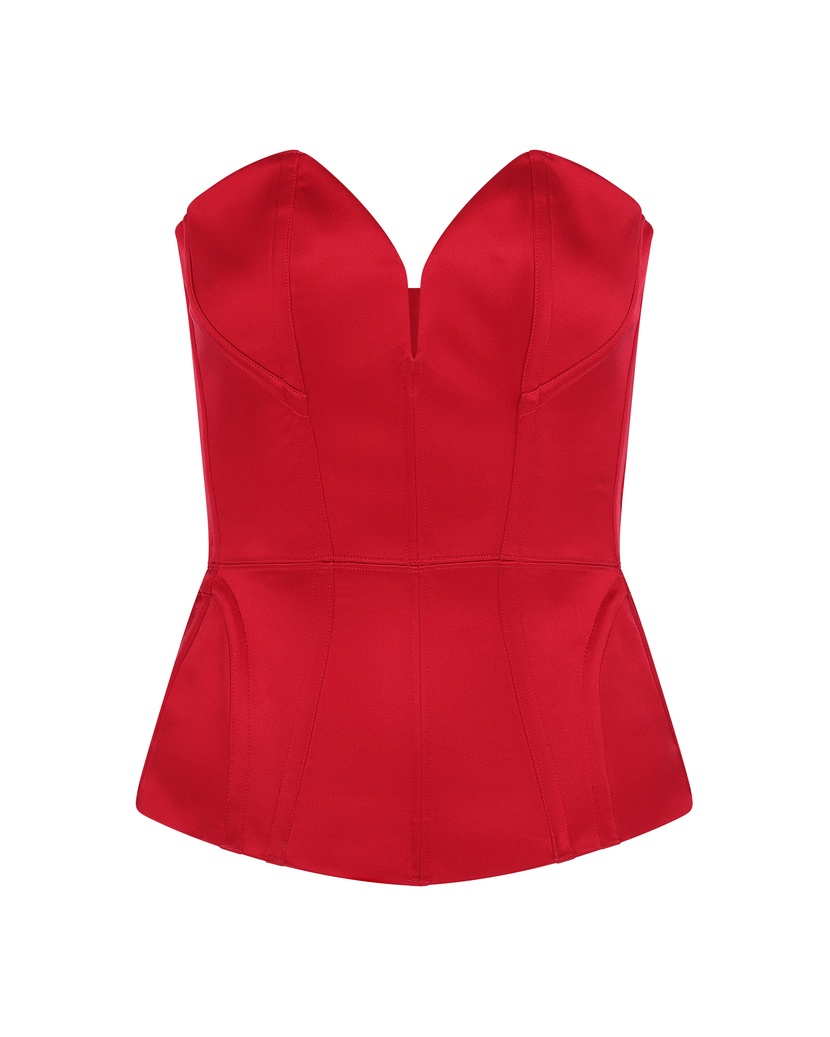 Gena SatinКрасный корсет Gena Satin