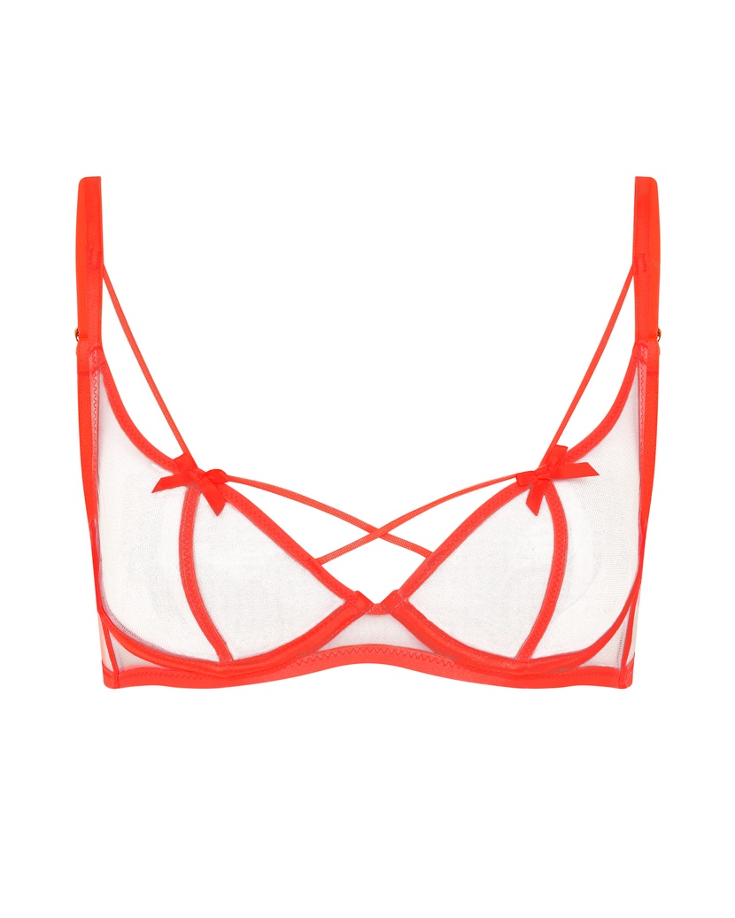 ZellaОранжевый прозрачный бюстгальтер с мягкой чашкой Zella