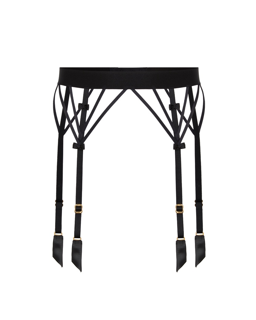 MissiЧерный пояс для чулок Missi