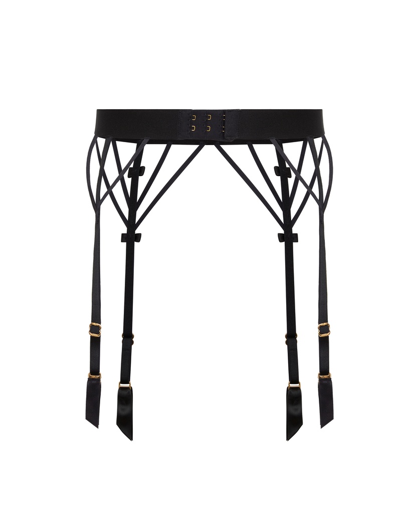 MissiЧерный пояс для чулок Missi