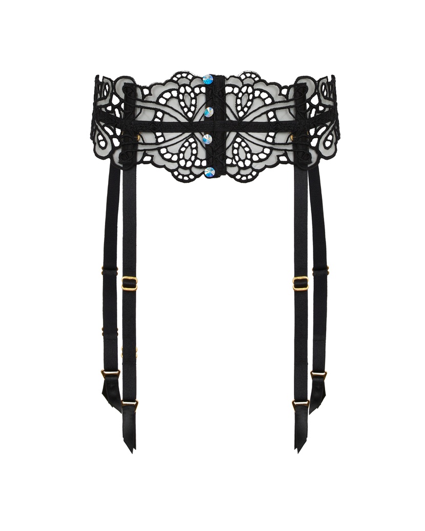 SerenЧерный пояс для чулок Seren