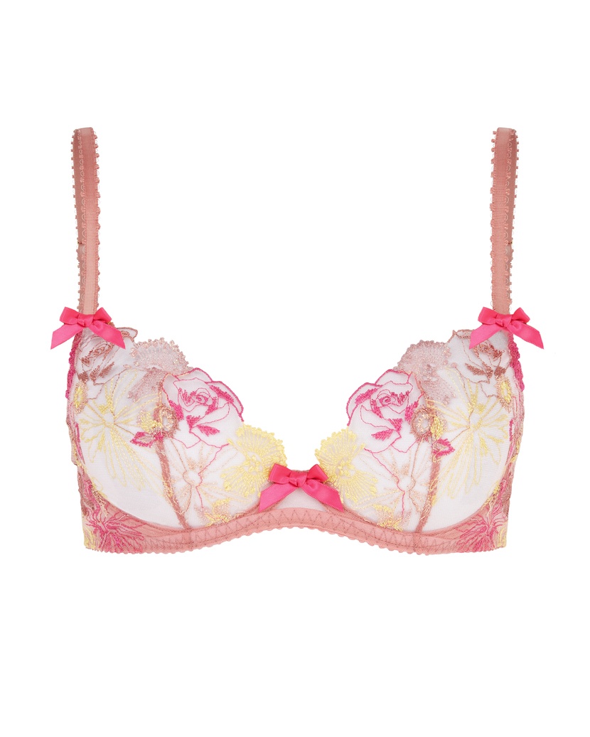 ZuriРозово-желтый прозрачный бюстгальтер с мягкой чашкой Zuri