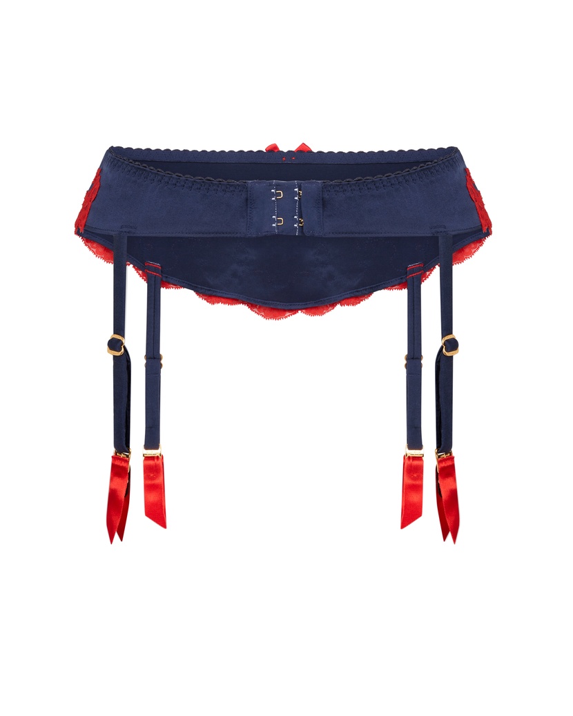 MollyТемно-синий пояс для чулок Molly