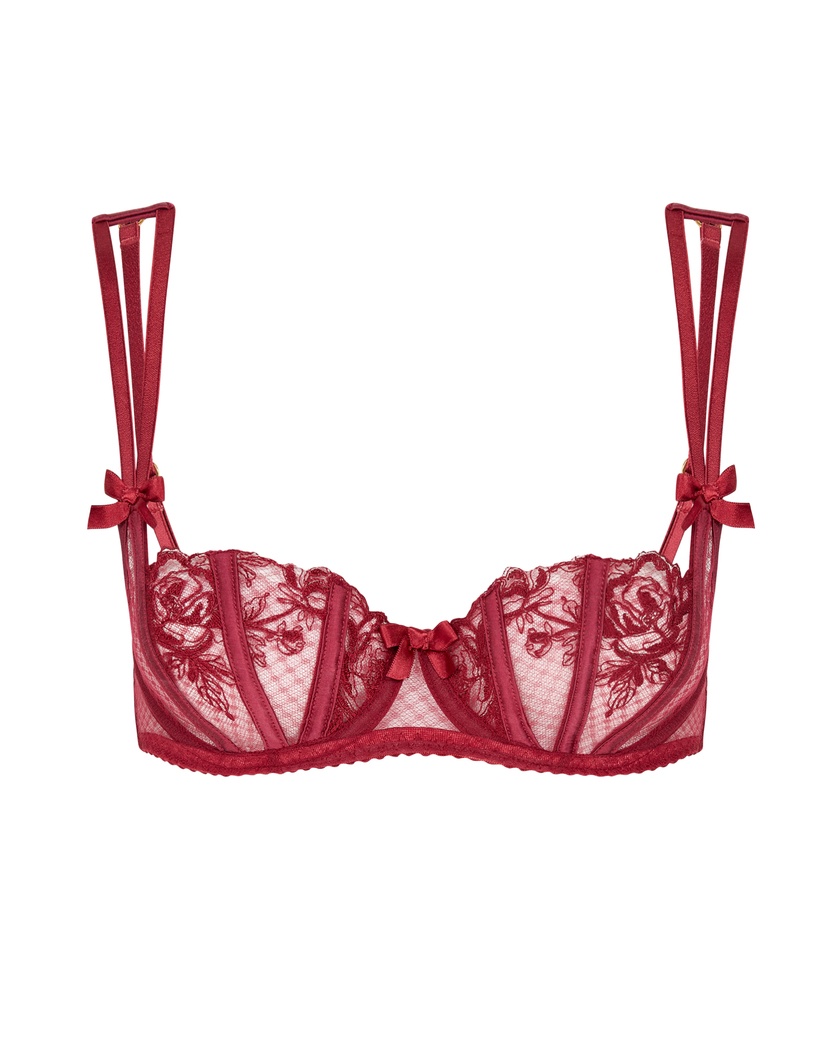 RosiaБордовый бюстгальтер балконет Rosia
