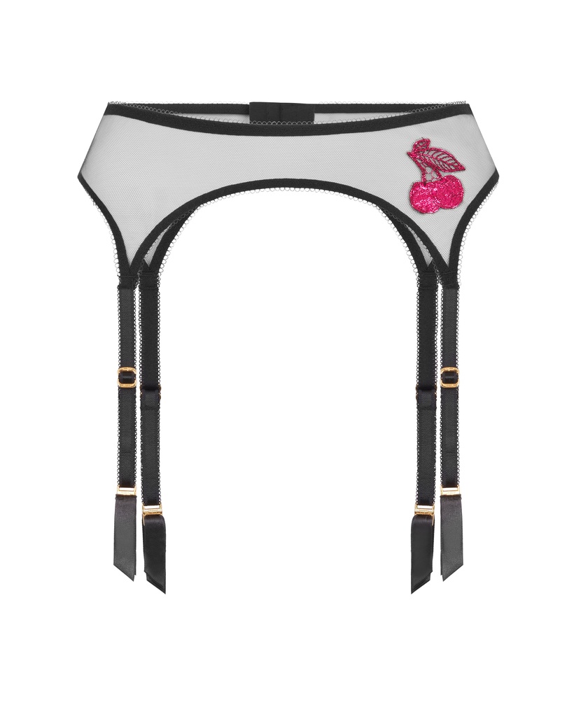 PerriЧерный пояс для чулок Perri