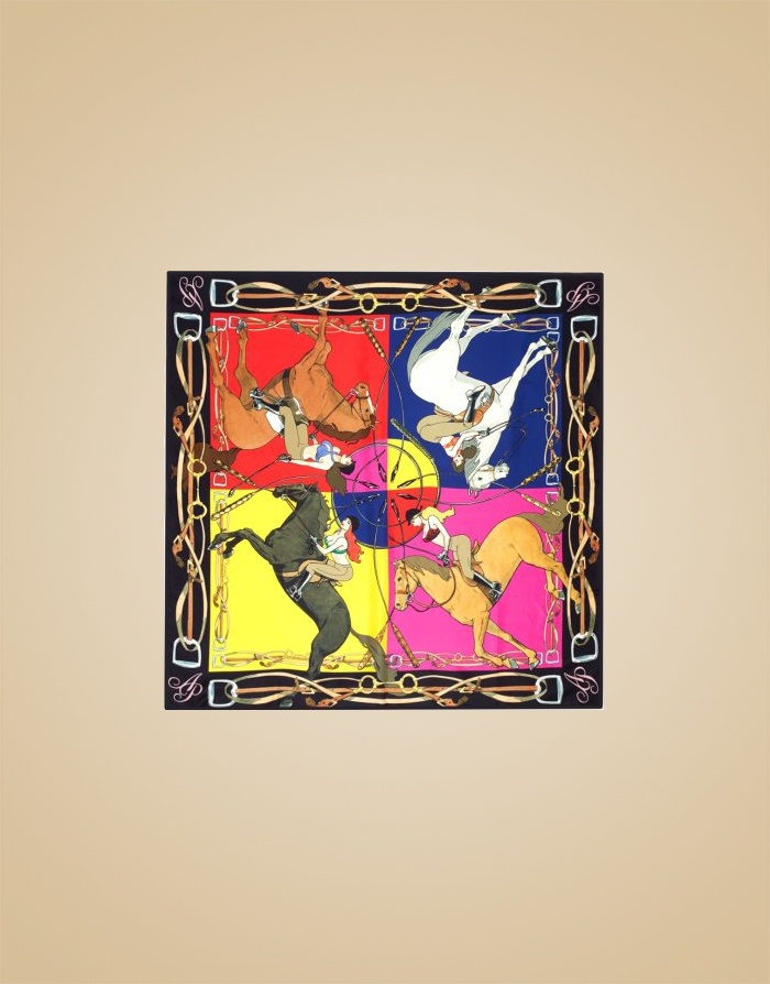 CorinthiaШелковый шарф Corinthia розово-красный