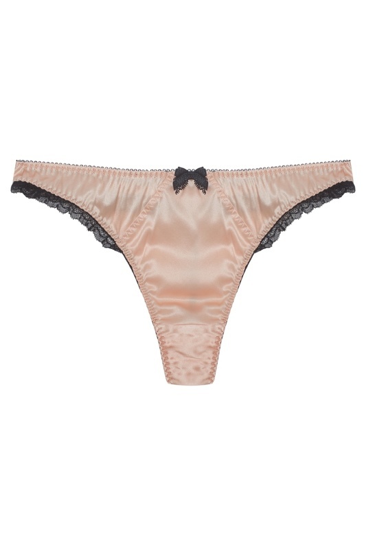 FelindaШелковые трусы стринги пудрового цвета Felinda