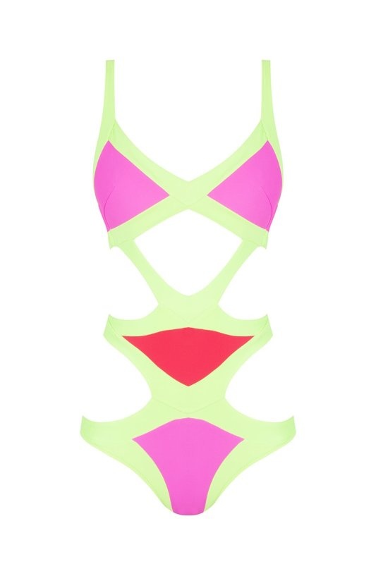 Mazzy Green/Red/PinkКупальник Mazzy зелено-красно-розовый