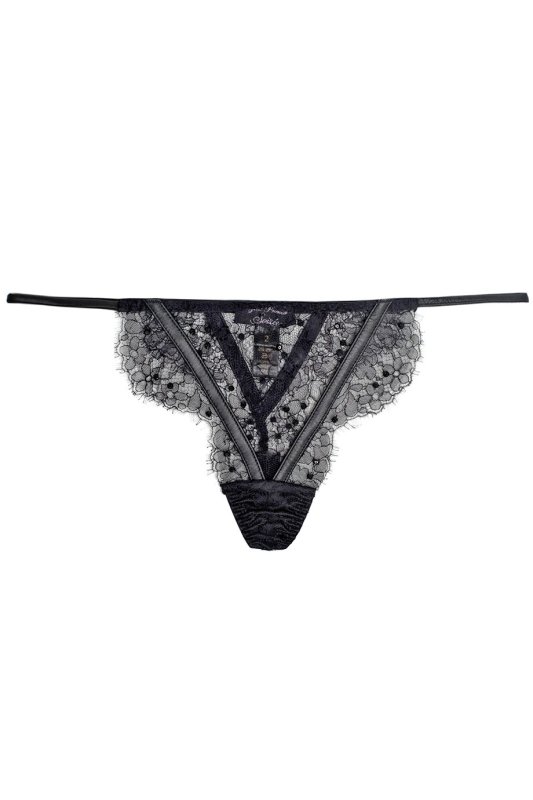 AdaraЧерные кружевные трусы стринги Adara