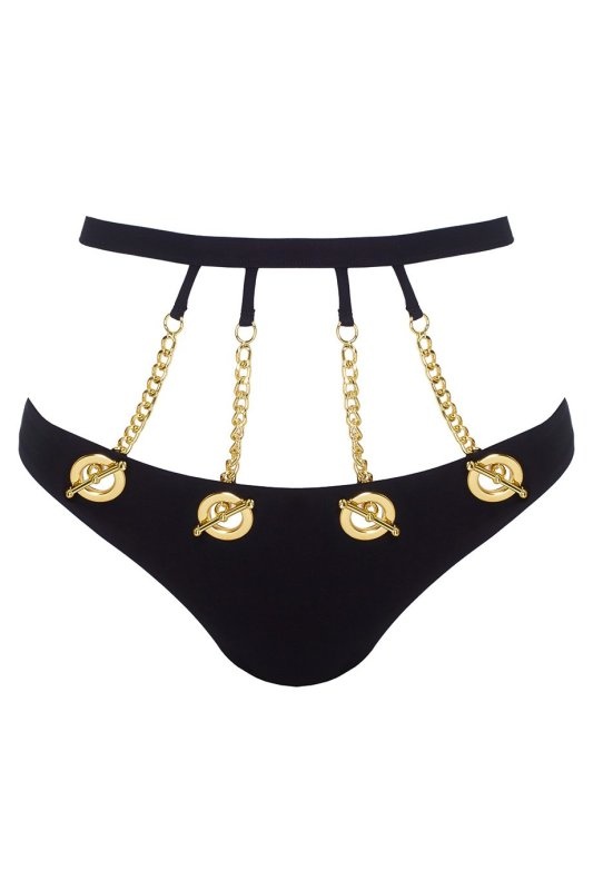 TricjaЧерные плавки с цепочками Tricja