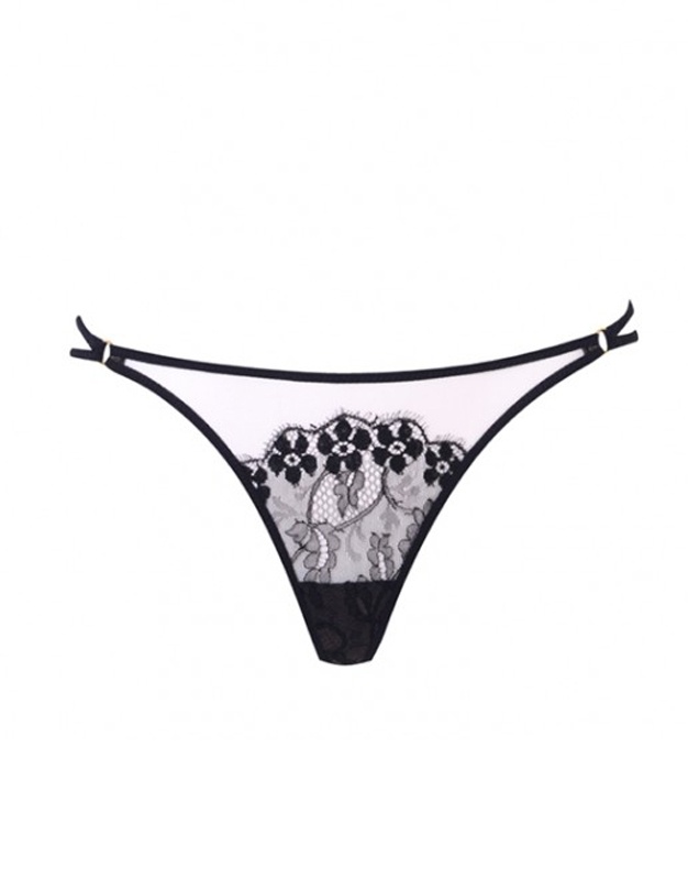 MilaЧерные трусы стринги с кружевом Mila