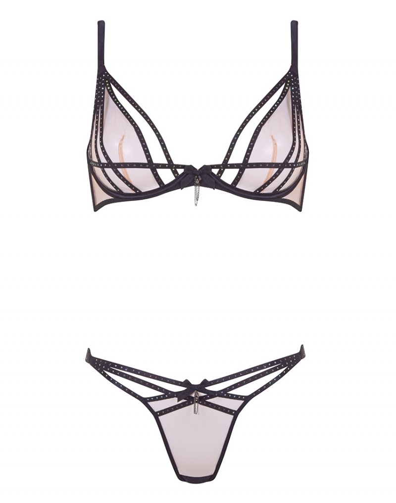 RubiЧерные классические трусы с кристаллами Rubi