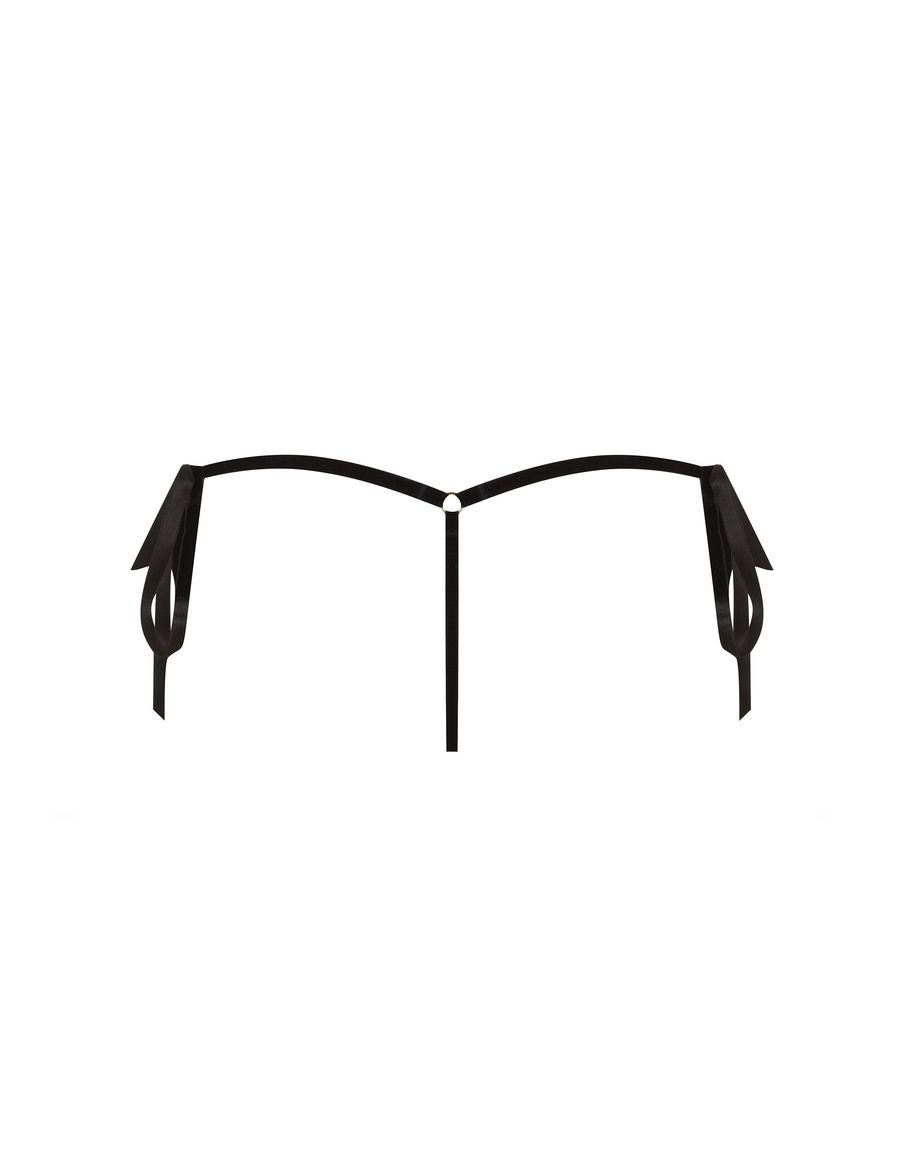 Белые кружевные трусы стринги на завязках Parker