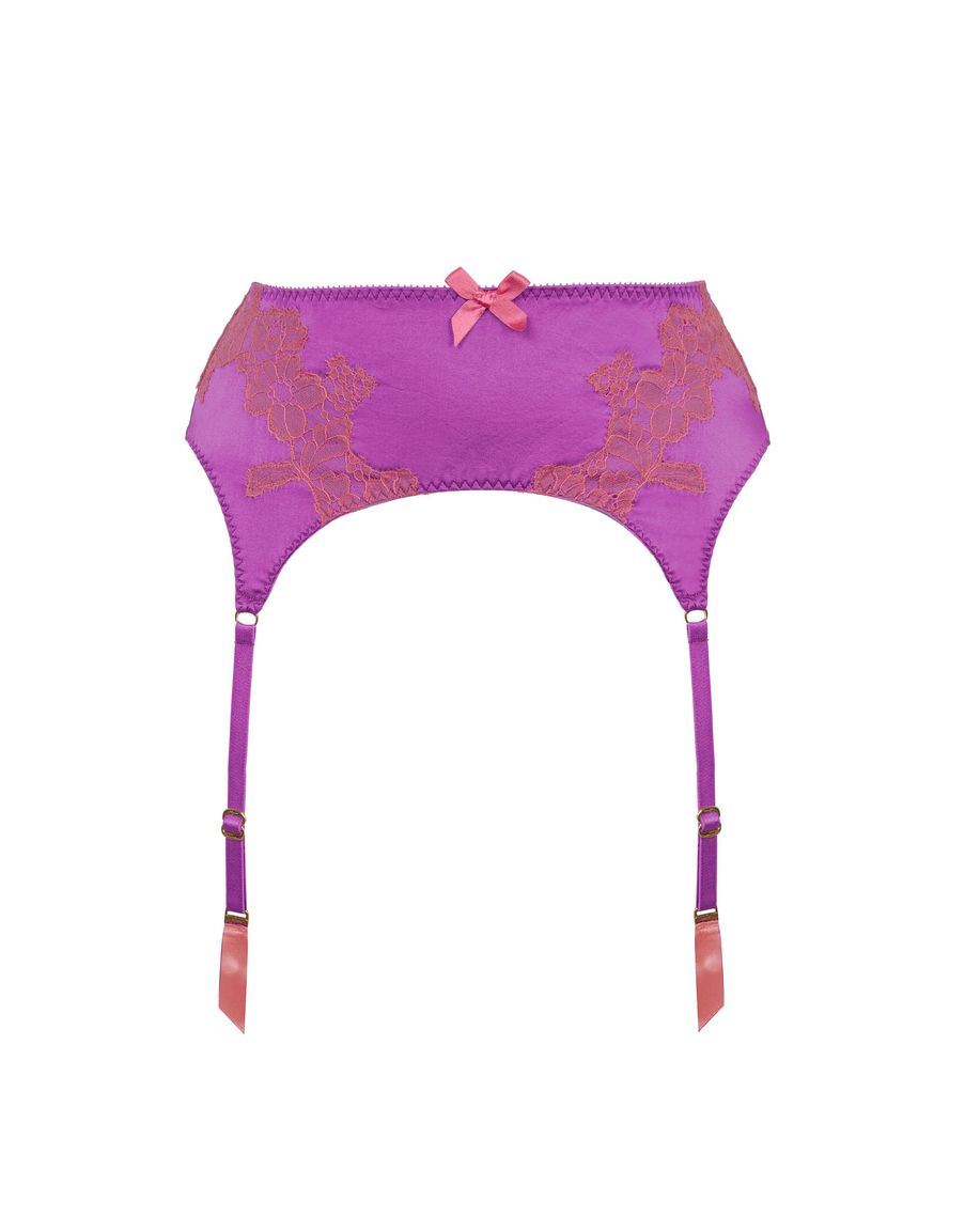 Пояс для чулок цвета фуксия Cailine