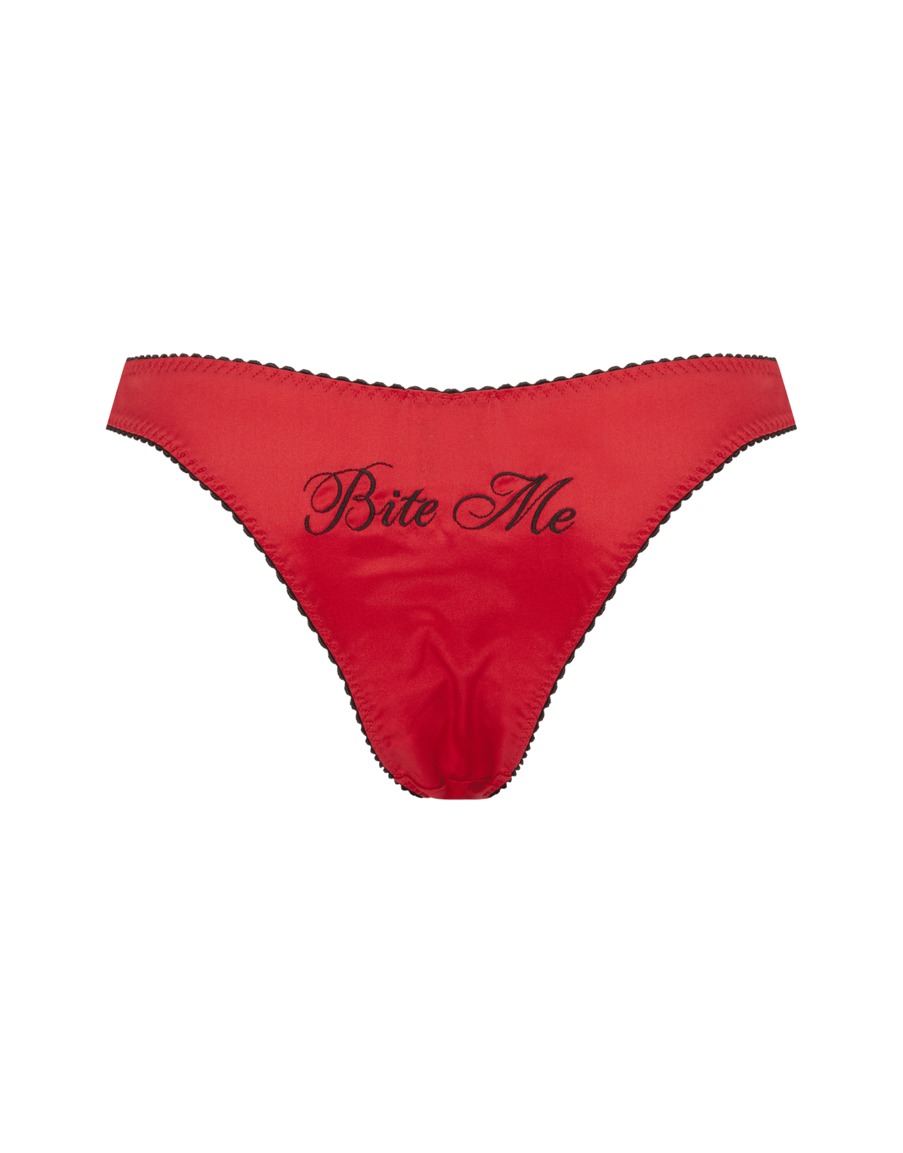 Красные классические трусы слипы из шелка Buffy