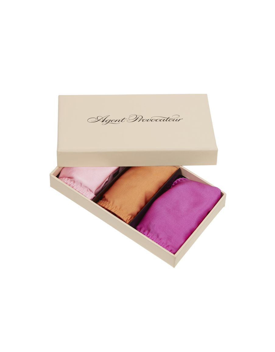 Набор из оранжевых и розовых шелковых трусов трикси Fabi