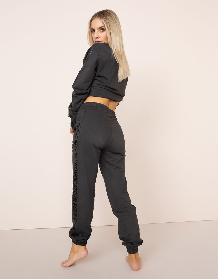 Серые хлопковые брюки-джоггеры Logan