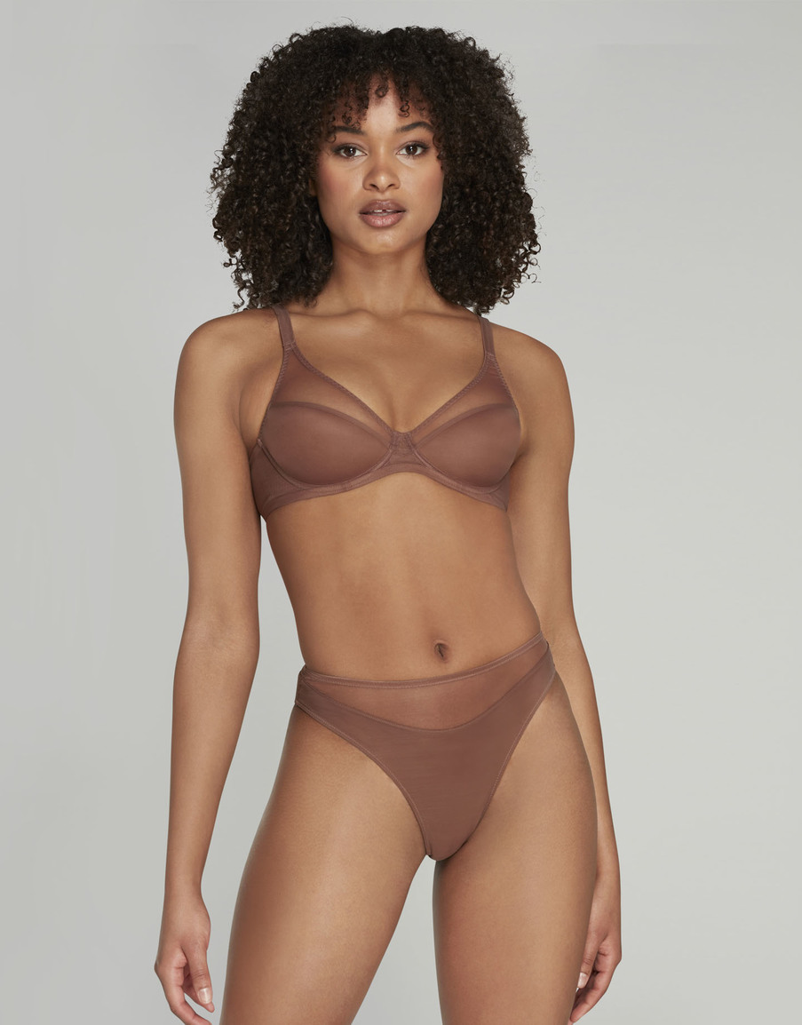 Кофейный бюстгальтер с глубокой чашкой Lucky