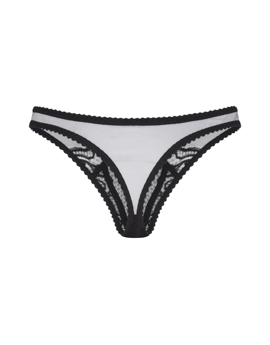 Черные кружевные трусы-стринги Rozlyn