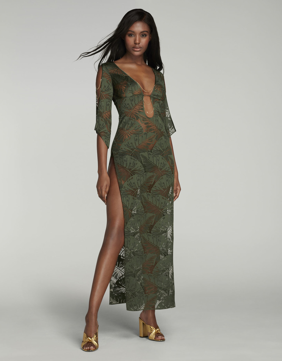 Пляжное платье цвета хаки Eileen