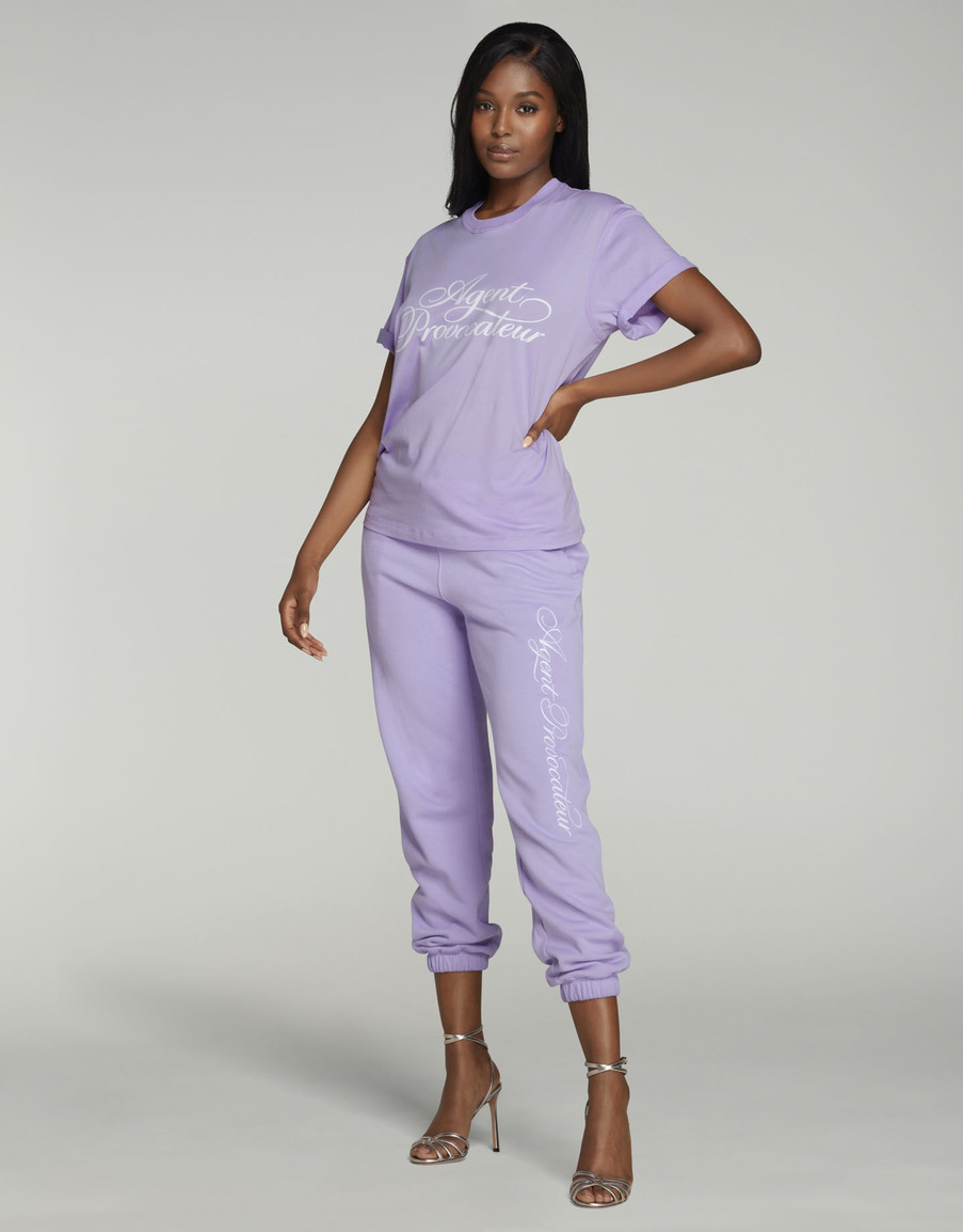 Сиреневая футболка с логотипом Rayley