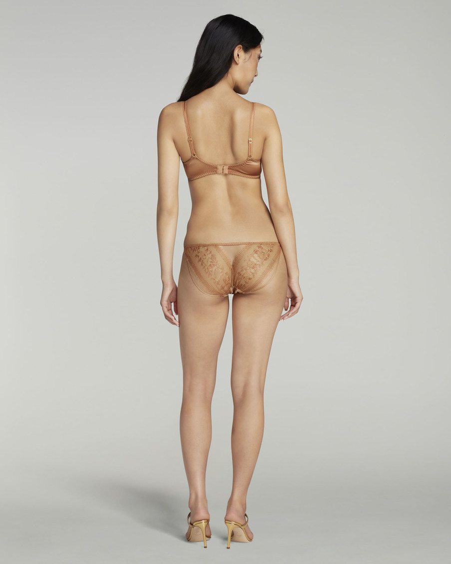 Золотистый кружевной бюстгальтер с мягкой чашкой Tanya
