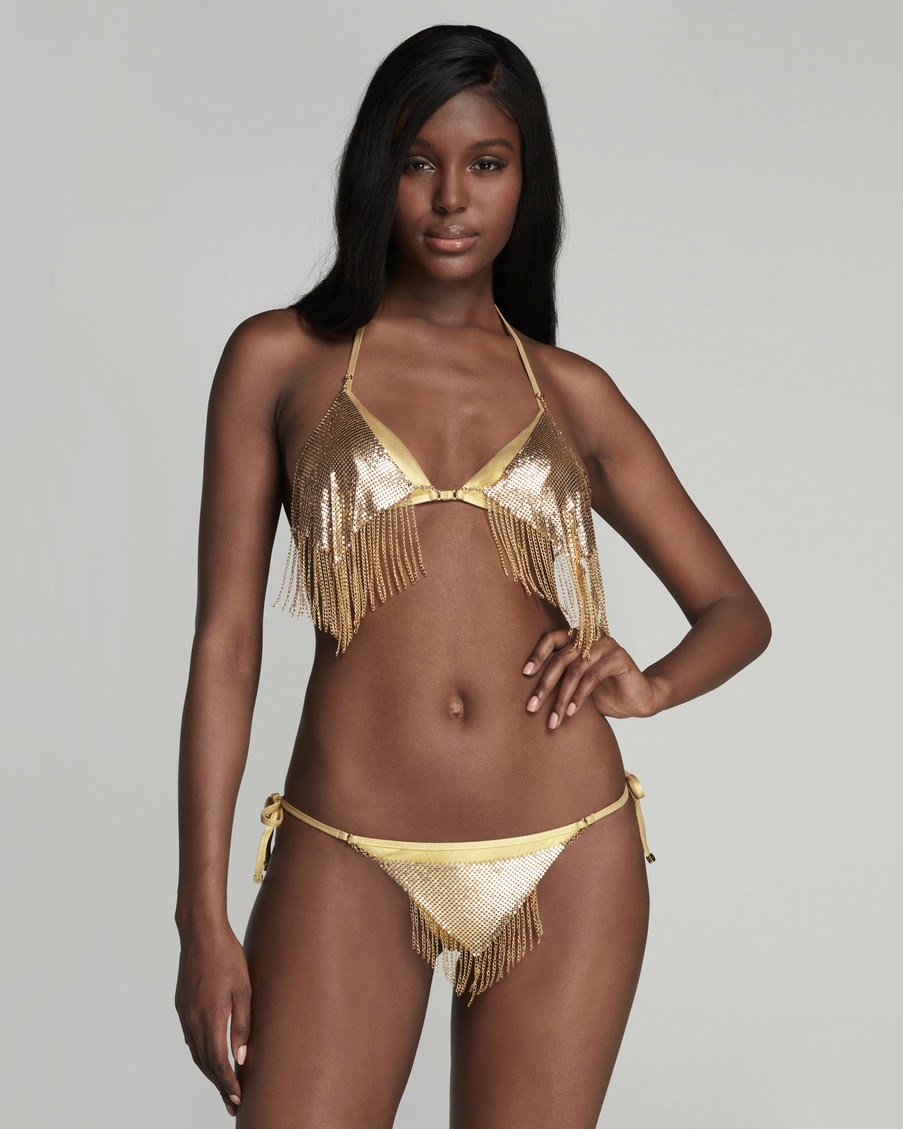 Золотистые плавки купальника Minka