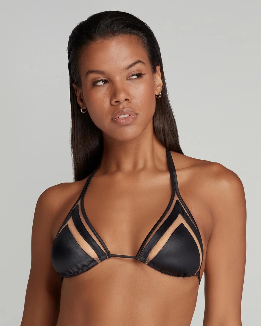 Черный топ купальника Tora