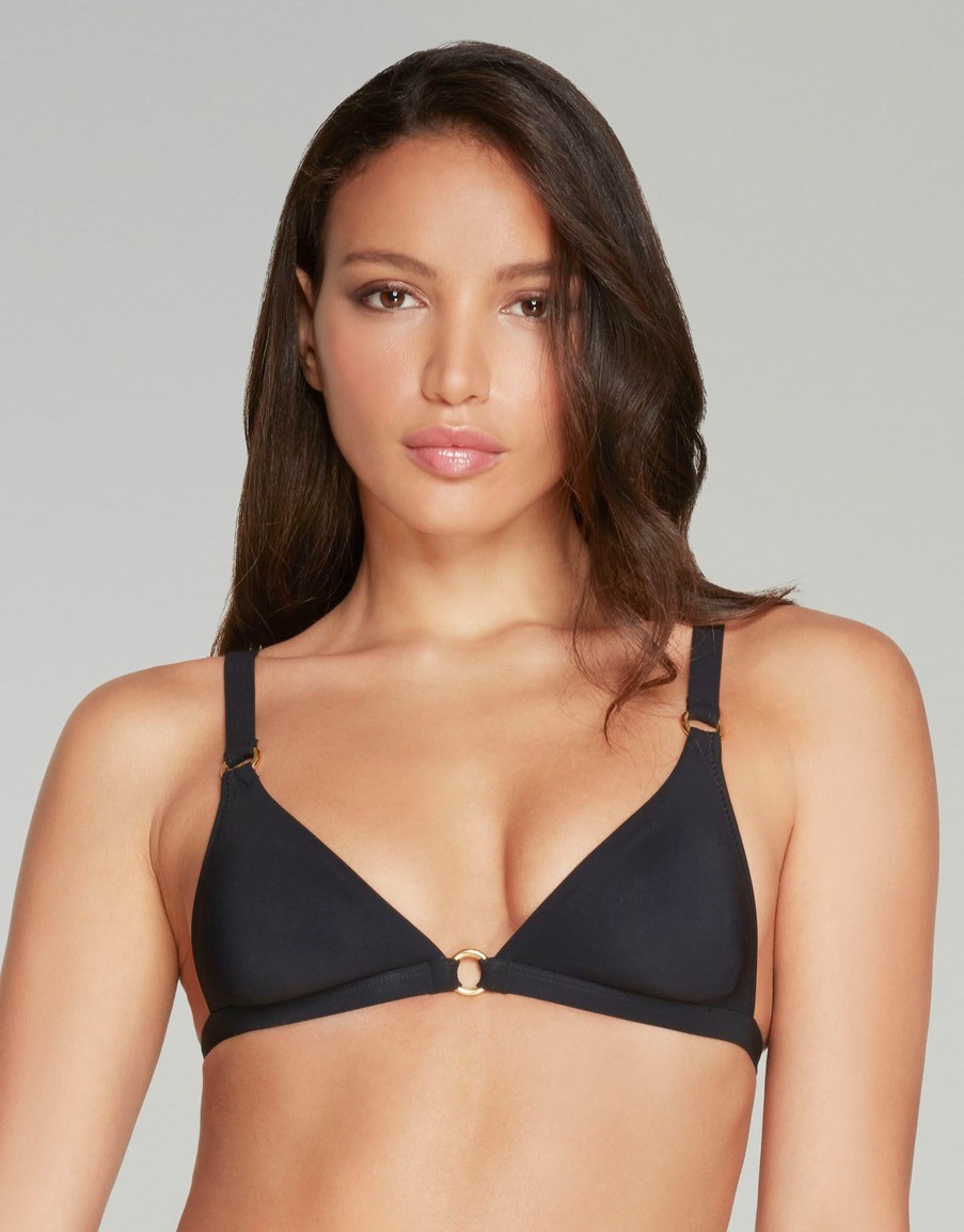 Черный топ купальника с формованной чашкой Malisa