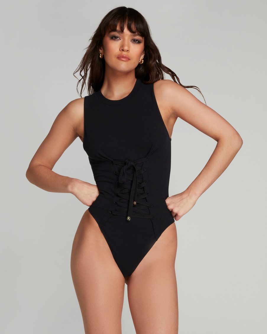 Черное боди Larah