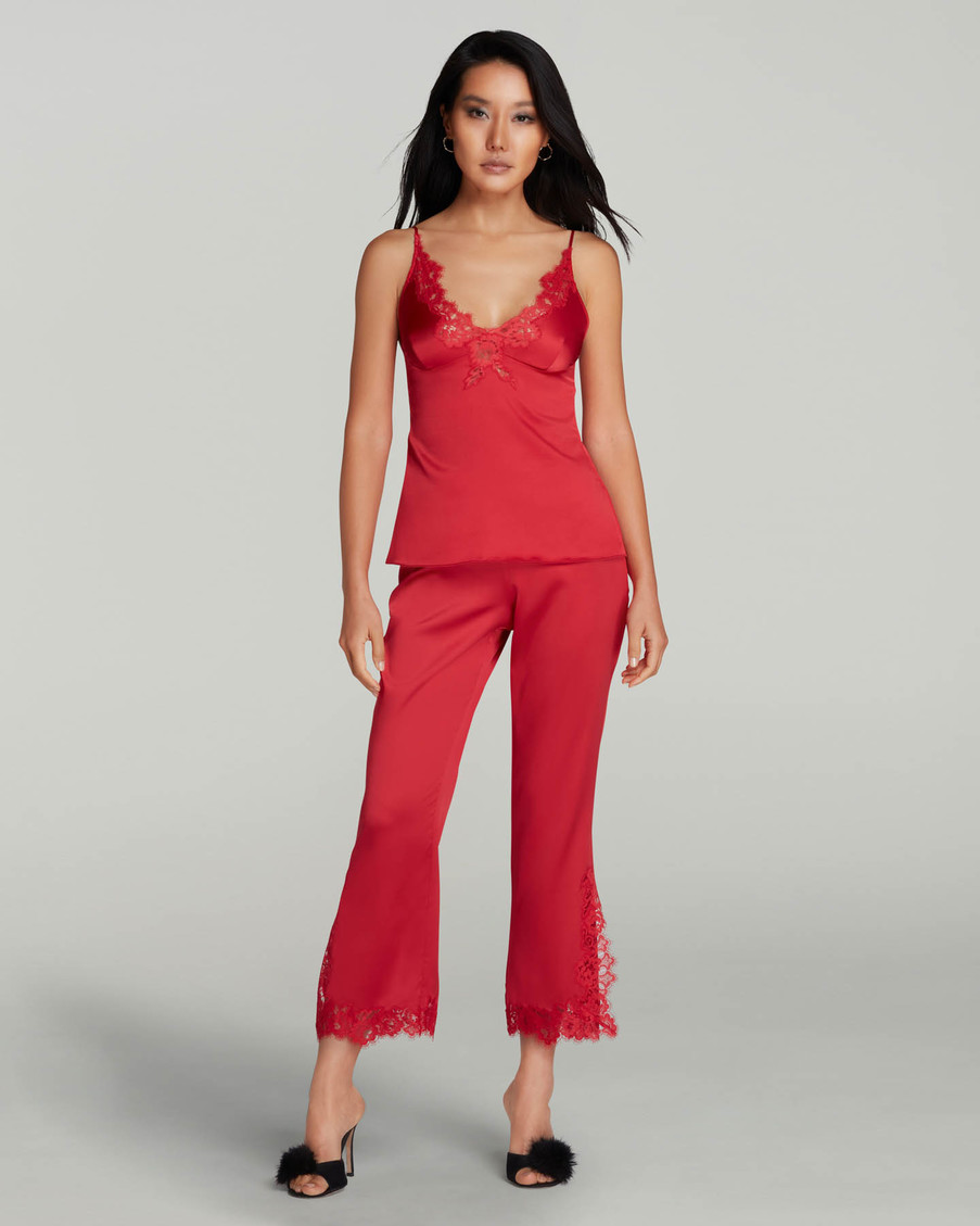 Красные пижамные брюки с кружевом Emmaline