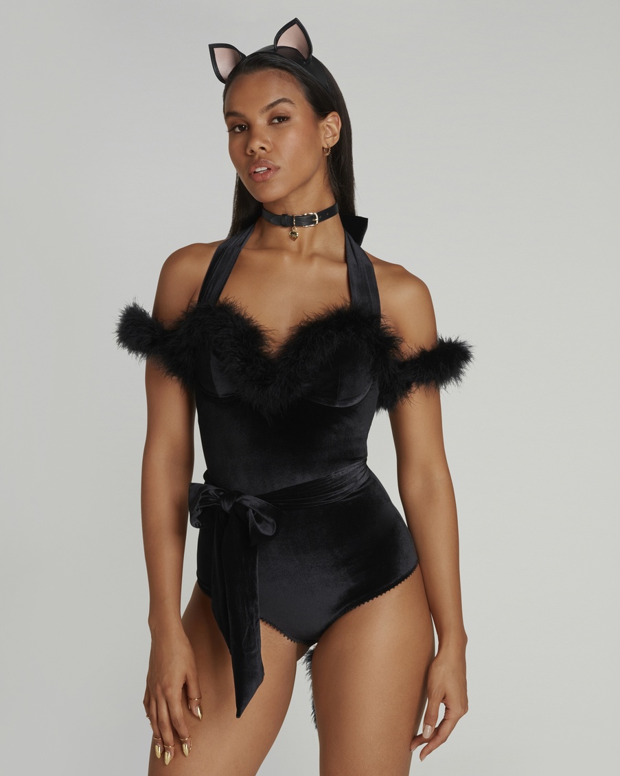 Черное боди Kitykat