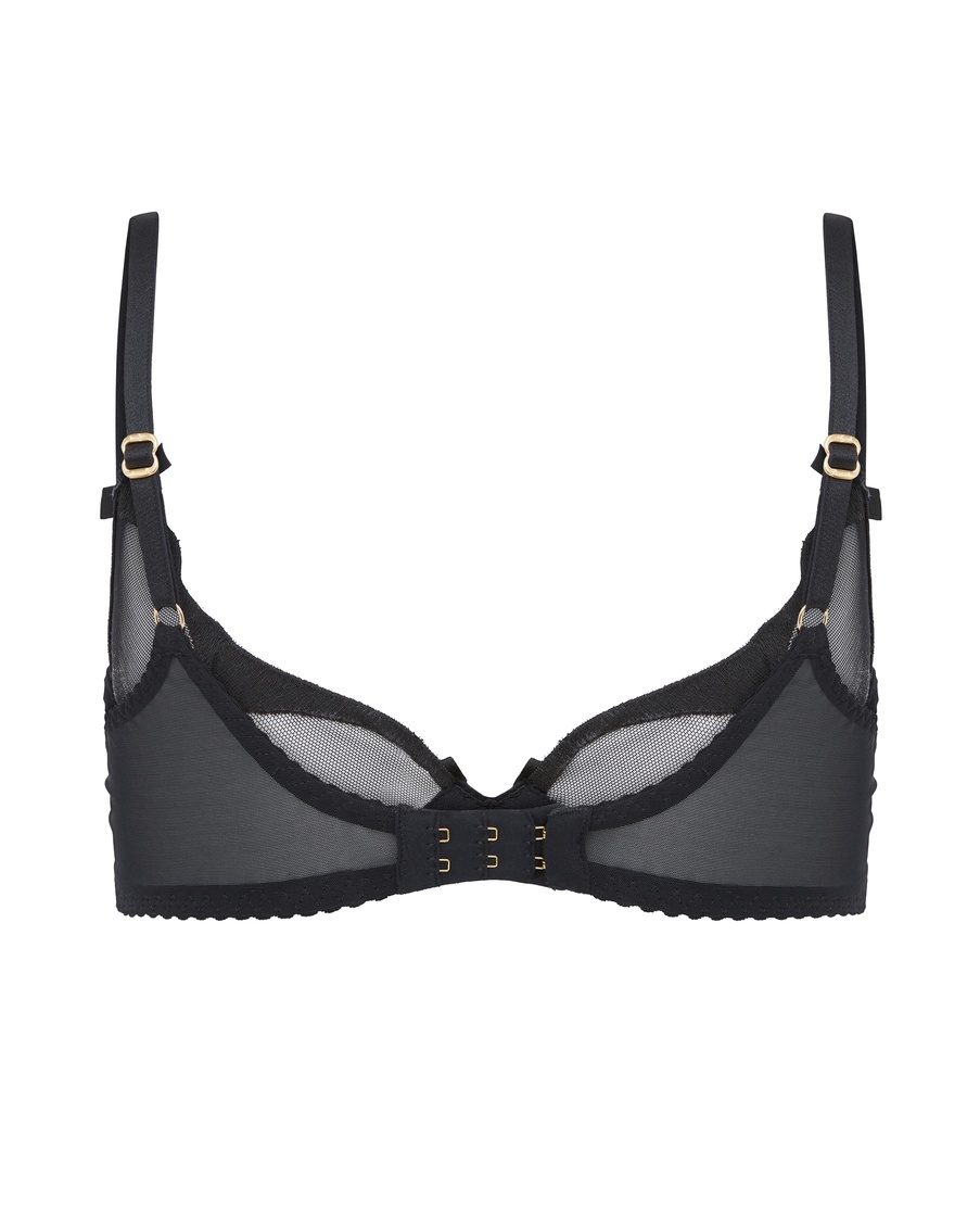 Черный бюстгальтер с декольтированной чашкой Saylor