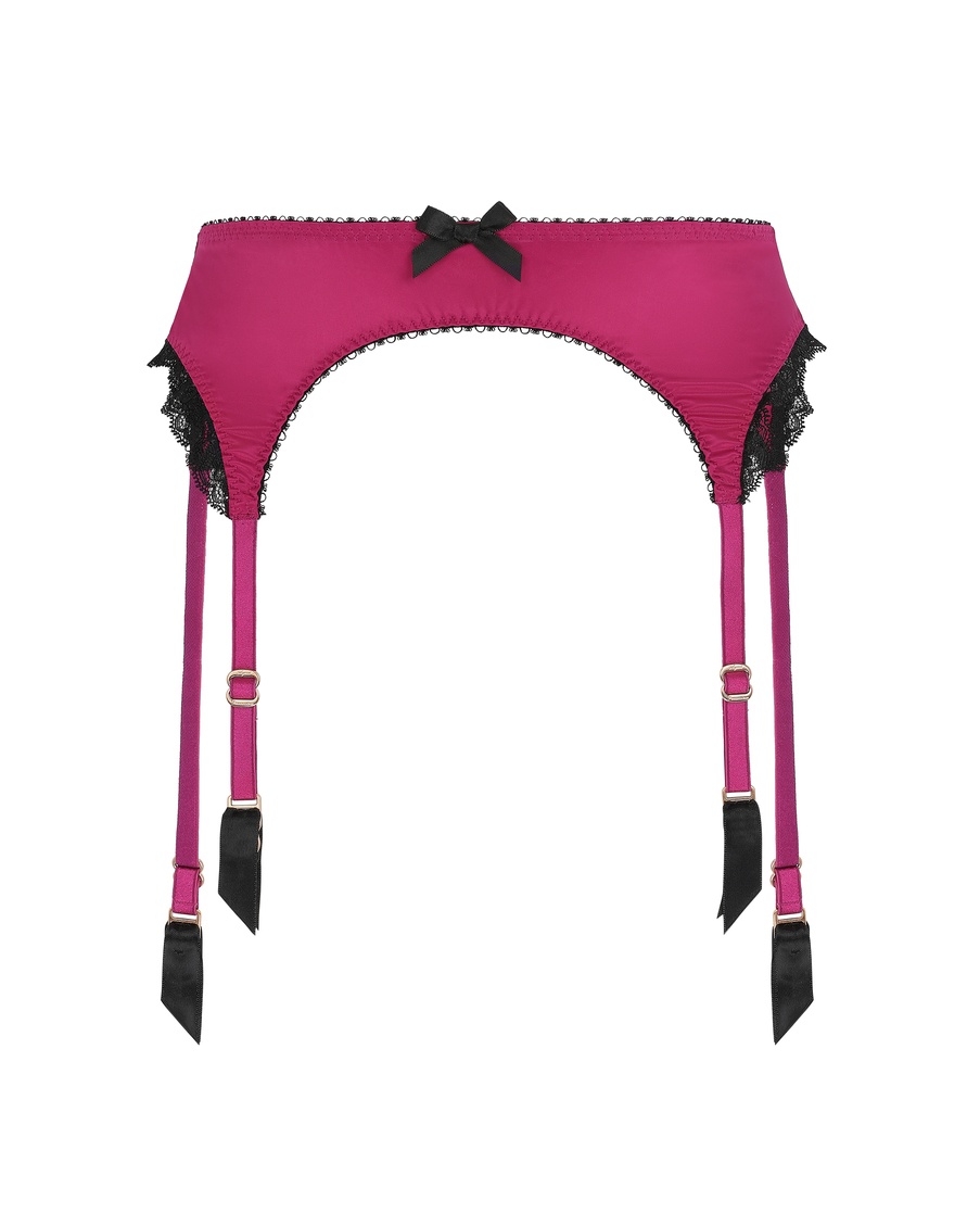 Пояс для чулок цвета фуксия Sloane