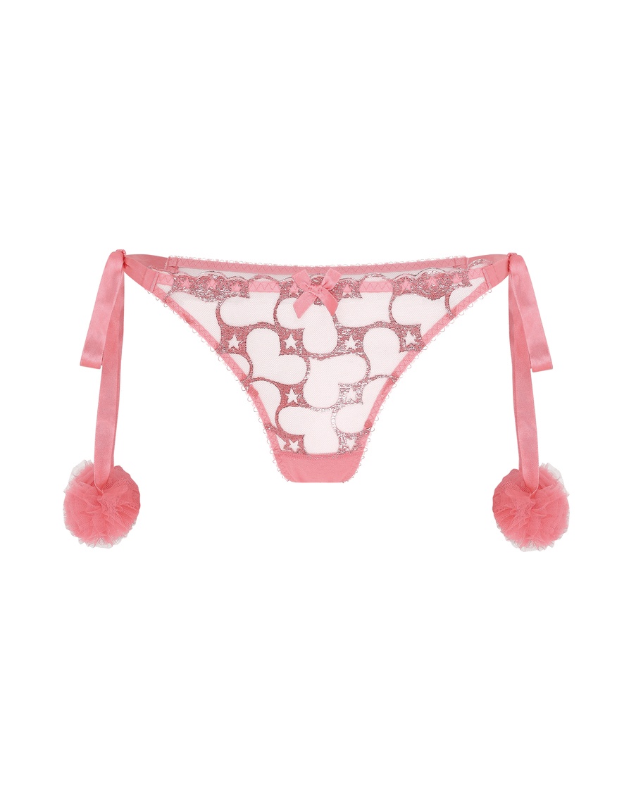 Розовые трусы на завязках Bobbi