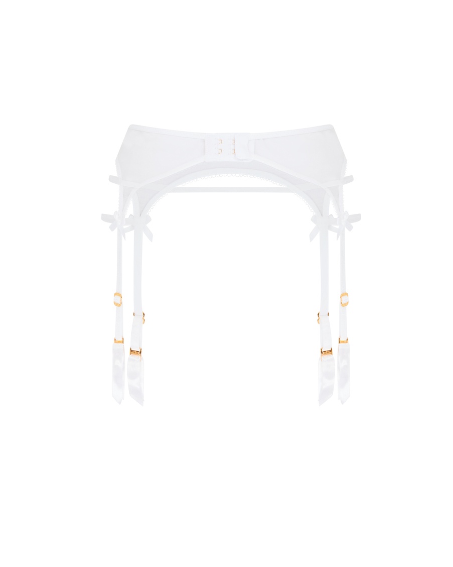 Белый пояс для чулок Ulrika