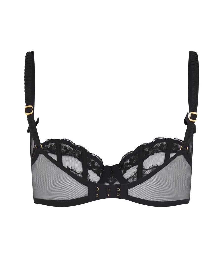 Черный бюстгальтер балконет Mariann