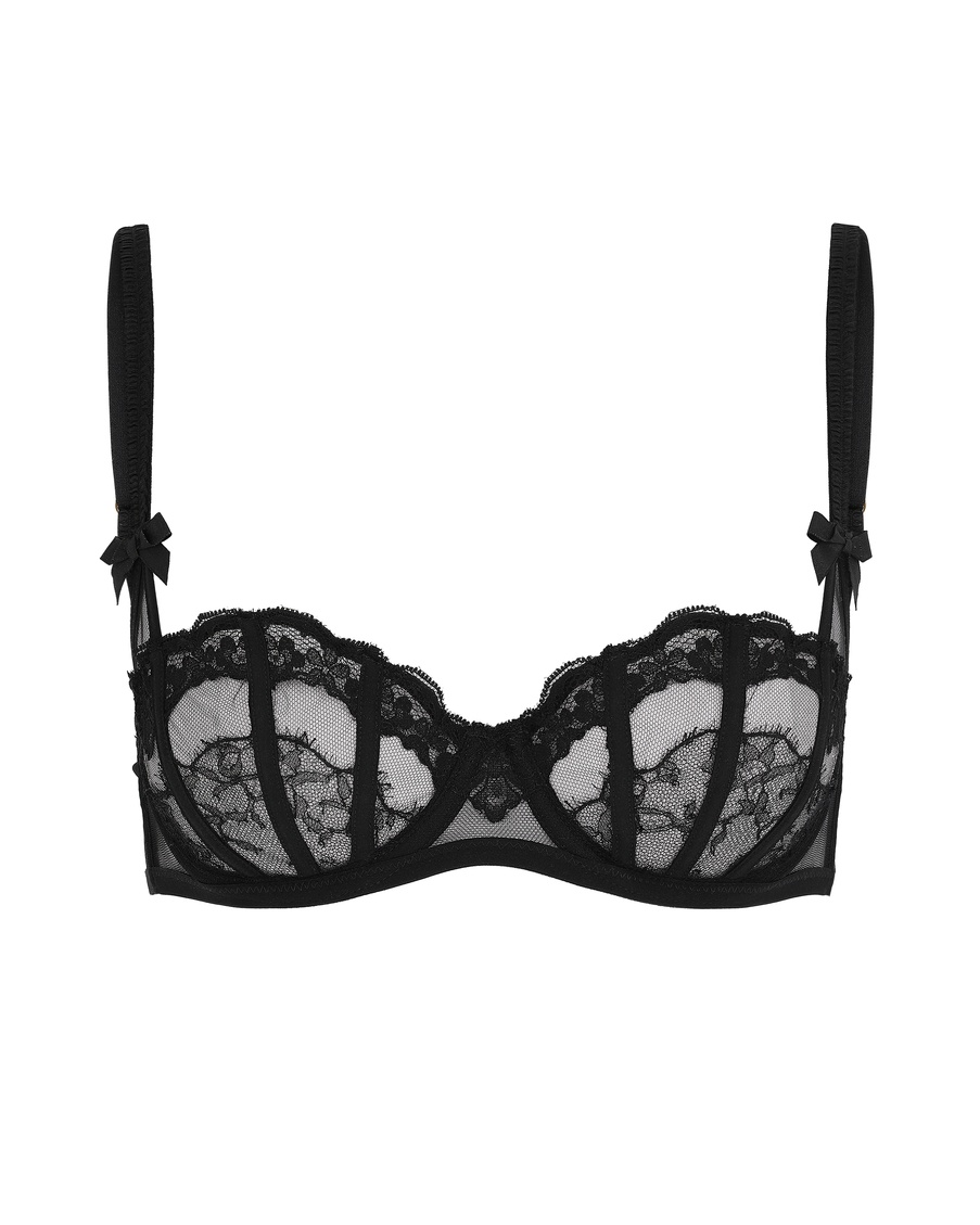 Черный бюстгальтер балконет Mariann