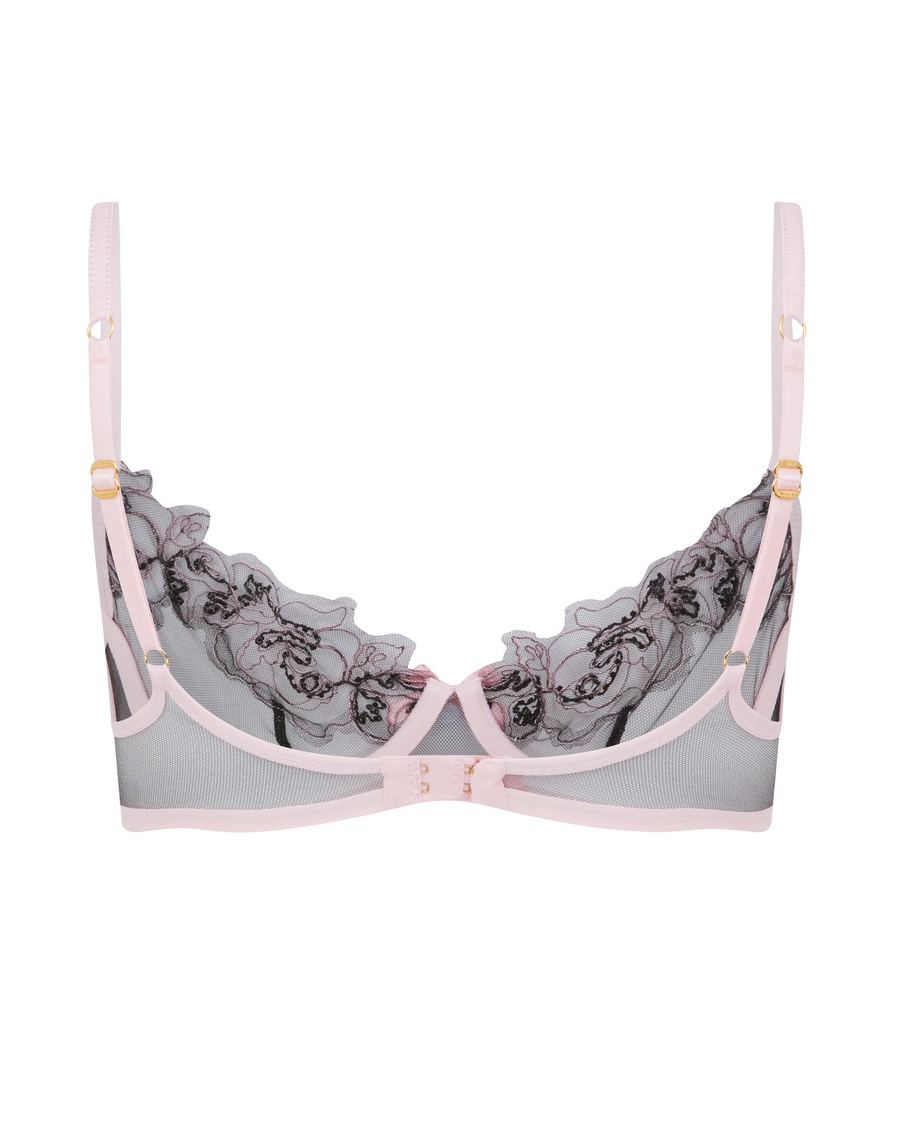 Черно-розовый бюстгальтер с мягкой чашкой Lindie