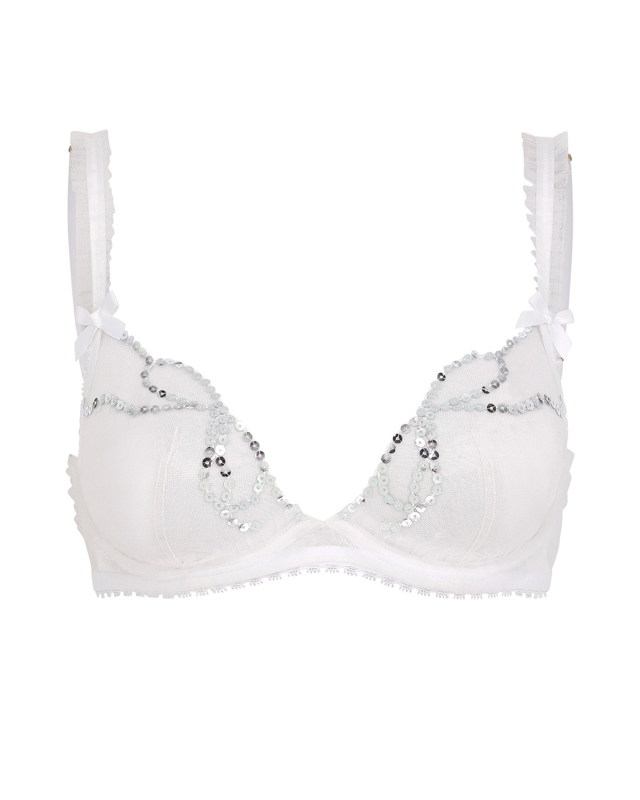 Белый бюстгальтер с мягкой чашкой Melle