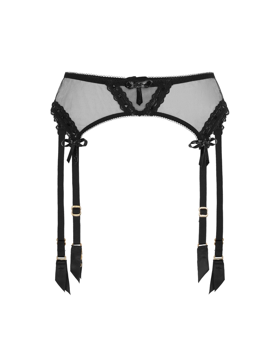 Черный пояс для чулок Zarie