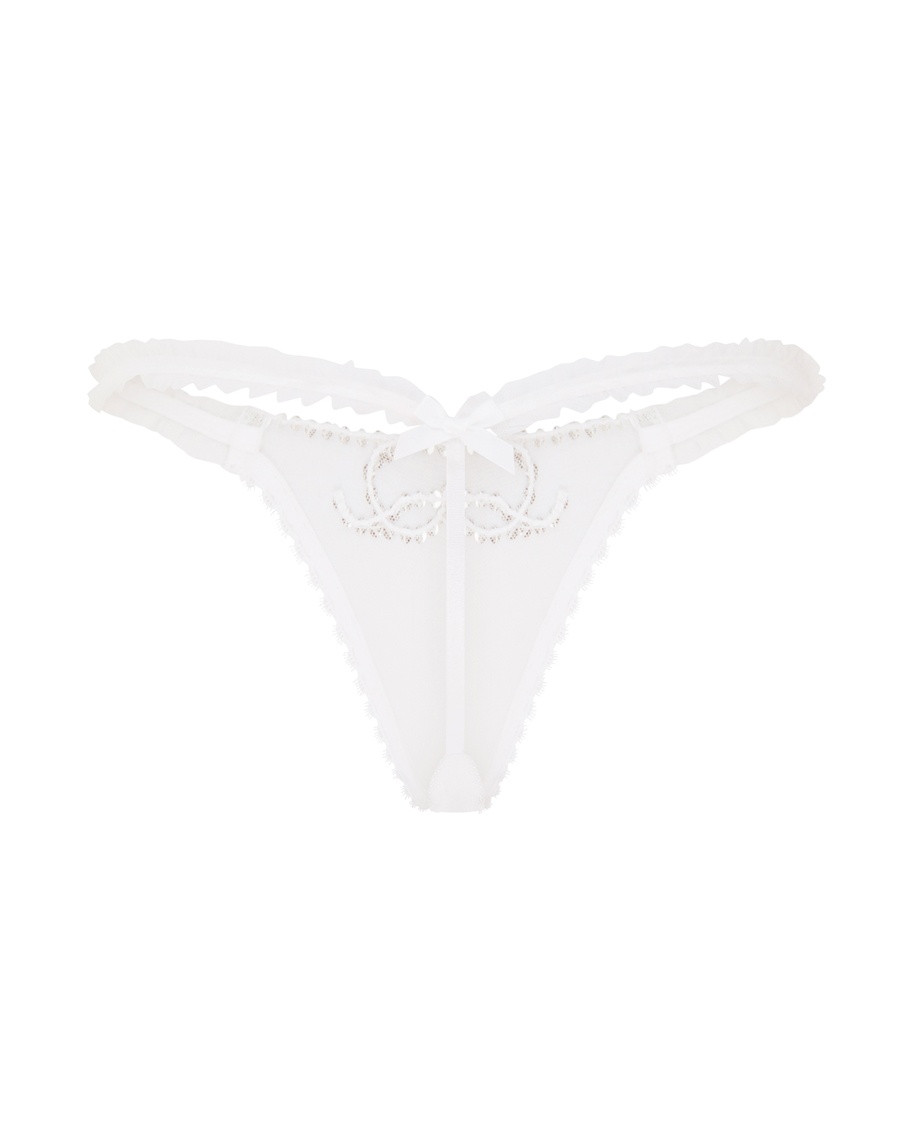 Белые трусы стринги Melle