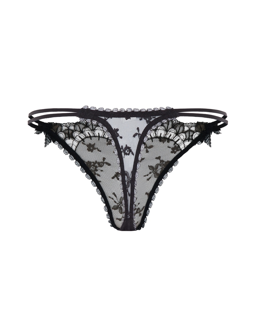 Черные трусы стринги Floria